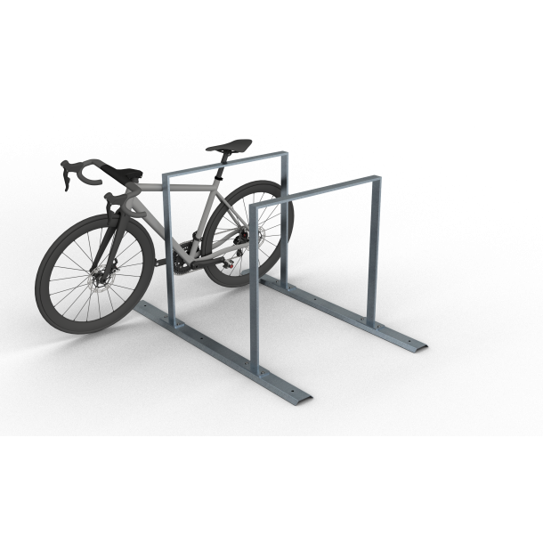 Bicycle rack - row arrangement | lean-on hoop made of steel tube 50 x 12 mm | hot-dip galvanized | for 2 bicycles